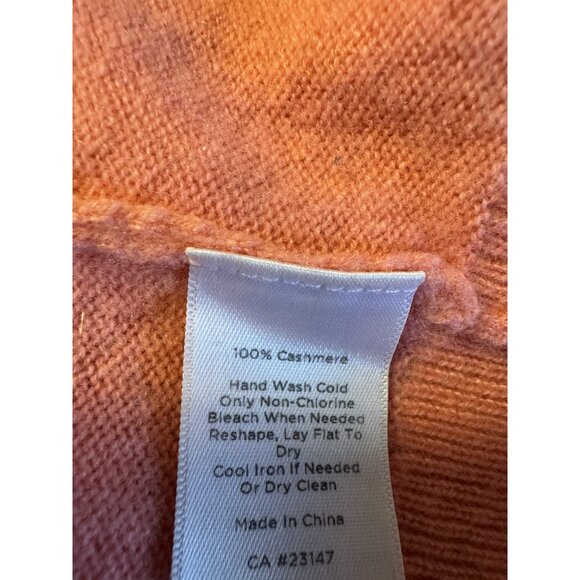 Talbots Cashmere Sweater S Small Coral Pink Orange Long Sleeve Spring - Picture 4 of 9